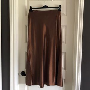 Melanie Lyne Iridescent Brown Midi Skirt